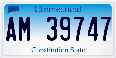 CT license plate AM39747