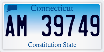 CT license plate AM39749