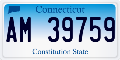 CT license plate AM39759