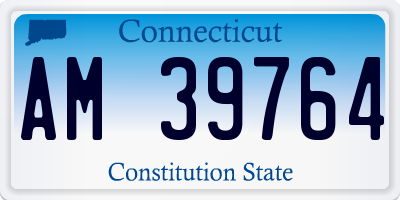 CT license plate AM39764