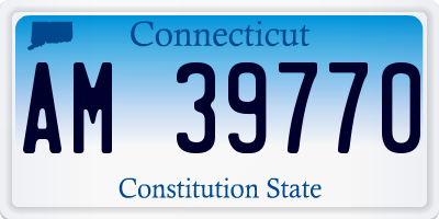 CT license plate AM39770