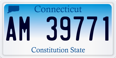 CT license plate AM39771