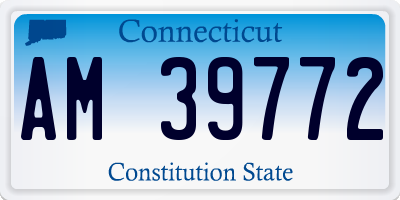CT license plate AM39772
