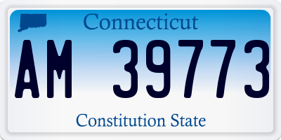 CT license plate AM39773