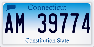 CT license plate AM39774