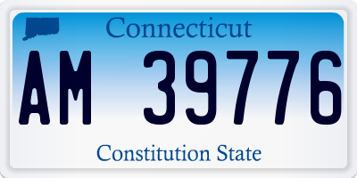 CT license plate AM39776