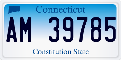 CT license plate AM39785