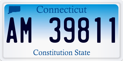 CT license plate AM39811