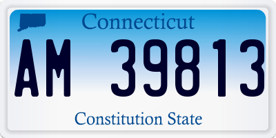 CT license plate AM39813