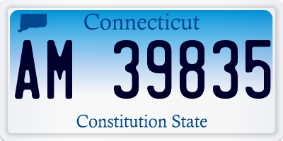 CT license plate AM39835
