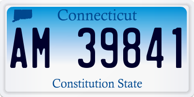 CT license plate AM39841