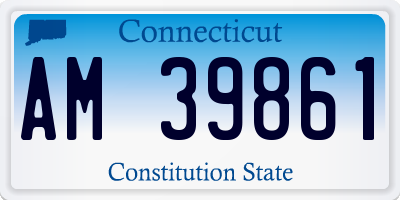 CT license plate AM39861