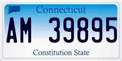 CT license plate AM39895