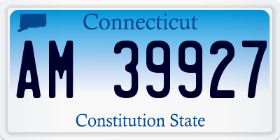 CT license plate AM39927