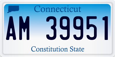 CT license plate AM39951