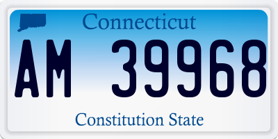 CT license plate AM39968