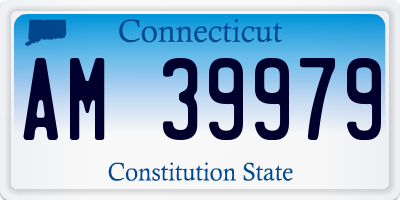 CT license plate AM39979