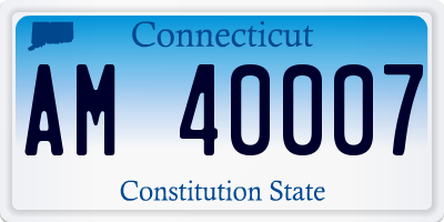 CT license plate AM40007