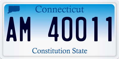 CT license plate AM40011