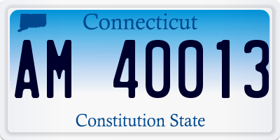 CT license plate AM40013