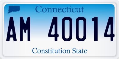 CT license plate AM40014