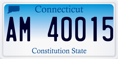 CT license plate AM40015