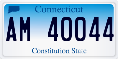 CT license plate AM40044