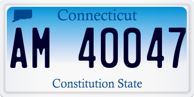 CT license plate AM40047