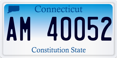 CT license plate AM40052