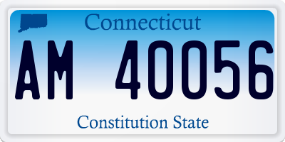 CT license plate AM40056