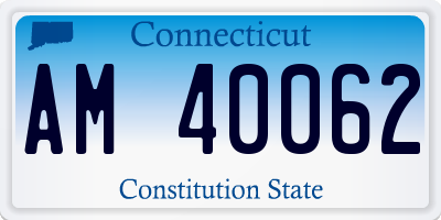 CT license plate AM40062
