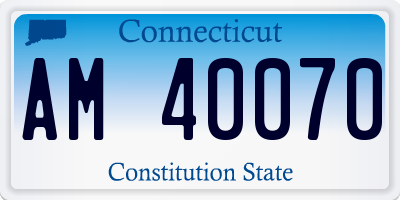 CT license plate AM40070