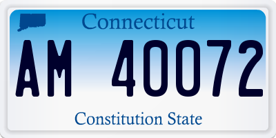CT license plate AM40072