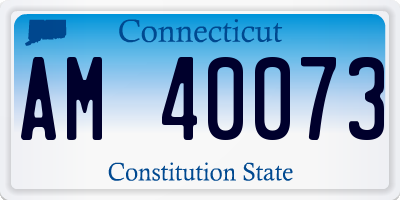 CT license plate AM40073