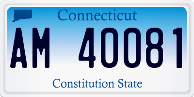 CT license plate AM40081