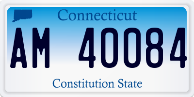 CT license plate AM40084