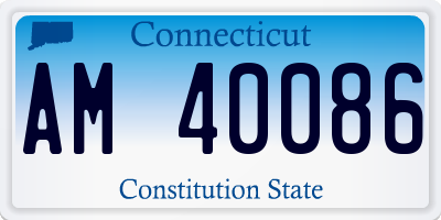 CT license plate AM40086