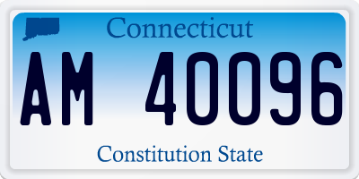 CT license plate AM40096