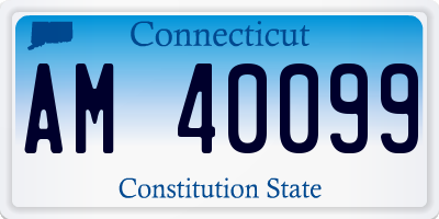 CT license plate AM40099