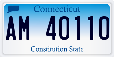 CT license plate AM40110