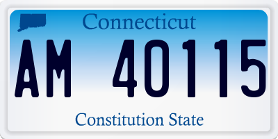CT license plate AM40115