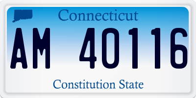 CT license plate AM40116