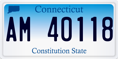 CT license plate AM40118