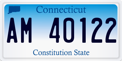 CT license plate AM40122