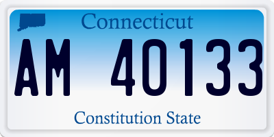 CT license plate AM40133