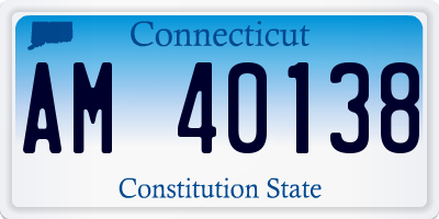 CT license plate AM40138