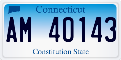 CT license plate AM40143