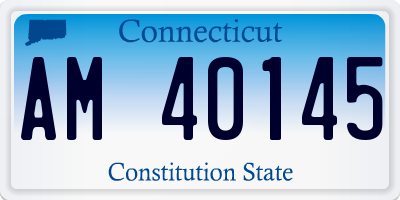 CT license plate AM40145