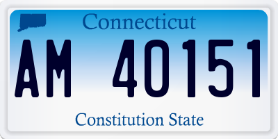 CT license plate AM40151