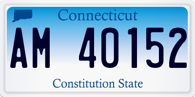 CT license plate AM40152